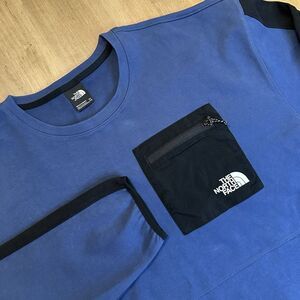 The North Face Tech Crew Neck Pullover Black/Blue Men's Size XXL Sweatshirt 2XL